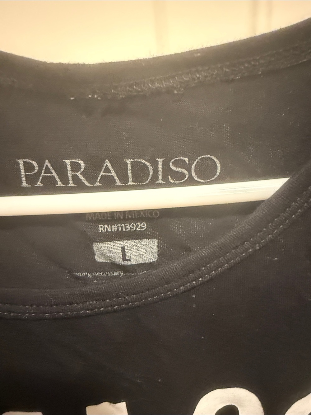 Paradiso Black "I'M SO FANCY" Graphic Tank Top size large 7:28 - Picture 2 of 3